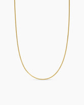 Box Chain Slider Necklace in 18K Yellow Gold, 1.7mm